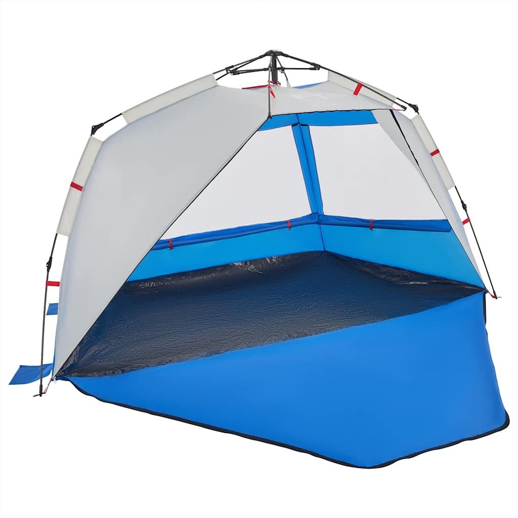 Vidaxl Beach Tent, 3-Person, Azure, Quick-Deploy, Waterproof