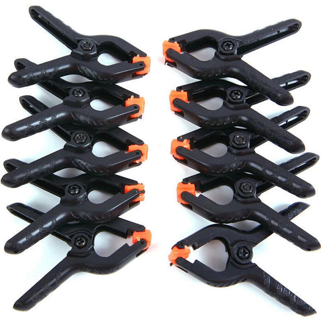 10pcs 2inch Spring Clamps DIY Woodworking Tools Plastic Nylon Clamps  Woodworking Spring Clip Photo Studio Background