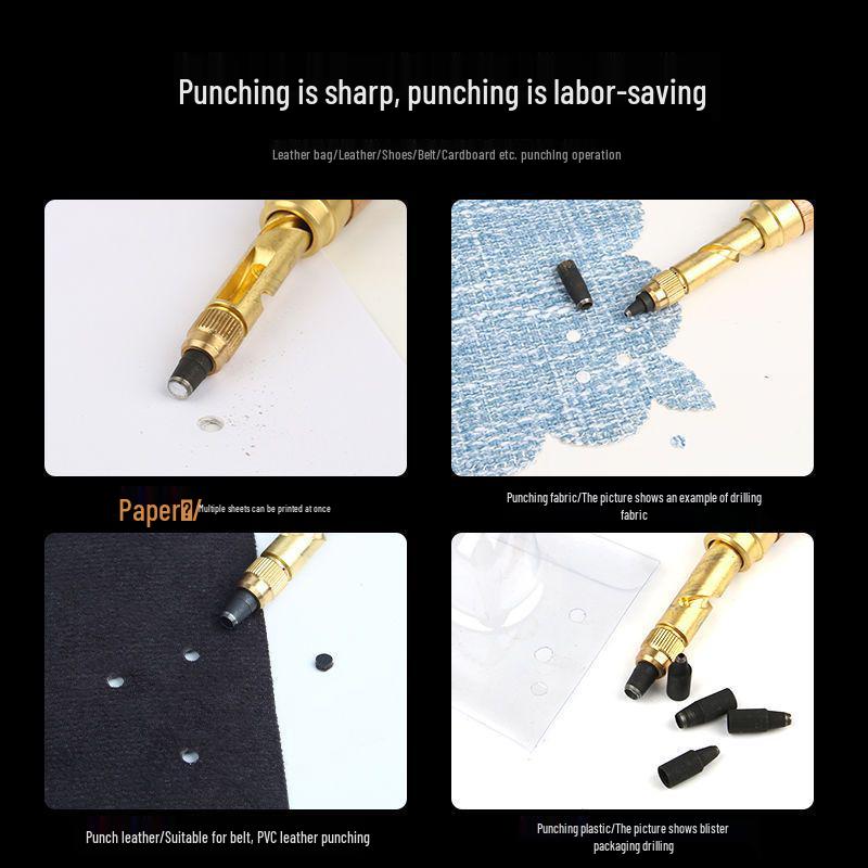 Leather Belt & Shoe Hole Puncher - Hand-Operated Tool