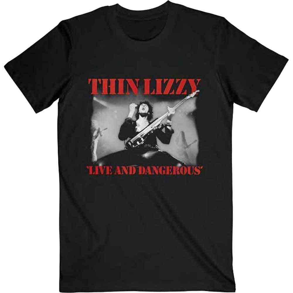 Thin Lizzy Live  Dangerous T-Shirt Black New Unisex T-Shirt XL