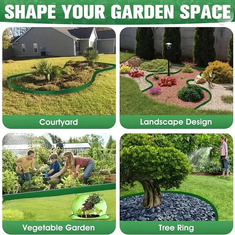 10M L Shaped Retaining Edge Board for Landscaping Professional Garden Border To Divide Lawn From Gravel Pathway Edging