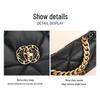Schicke Schulter-Crossbody-Tasche aus rautenförmig gestepptem Lammleder - Damen Große Kapazität, Vielseitig, Pendlerstil