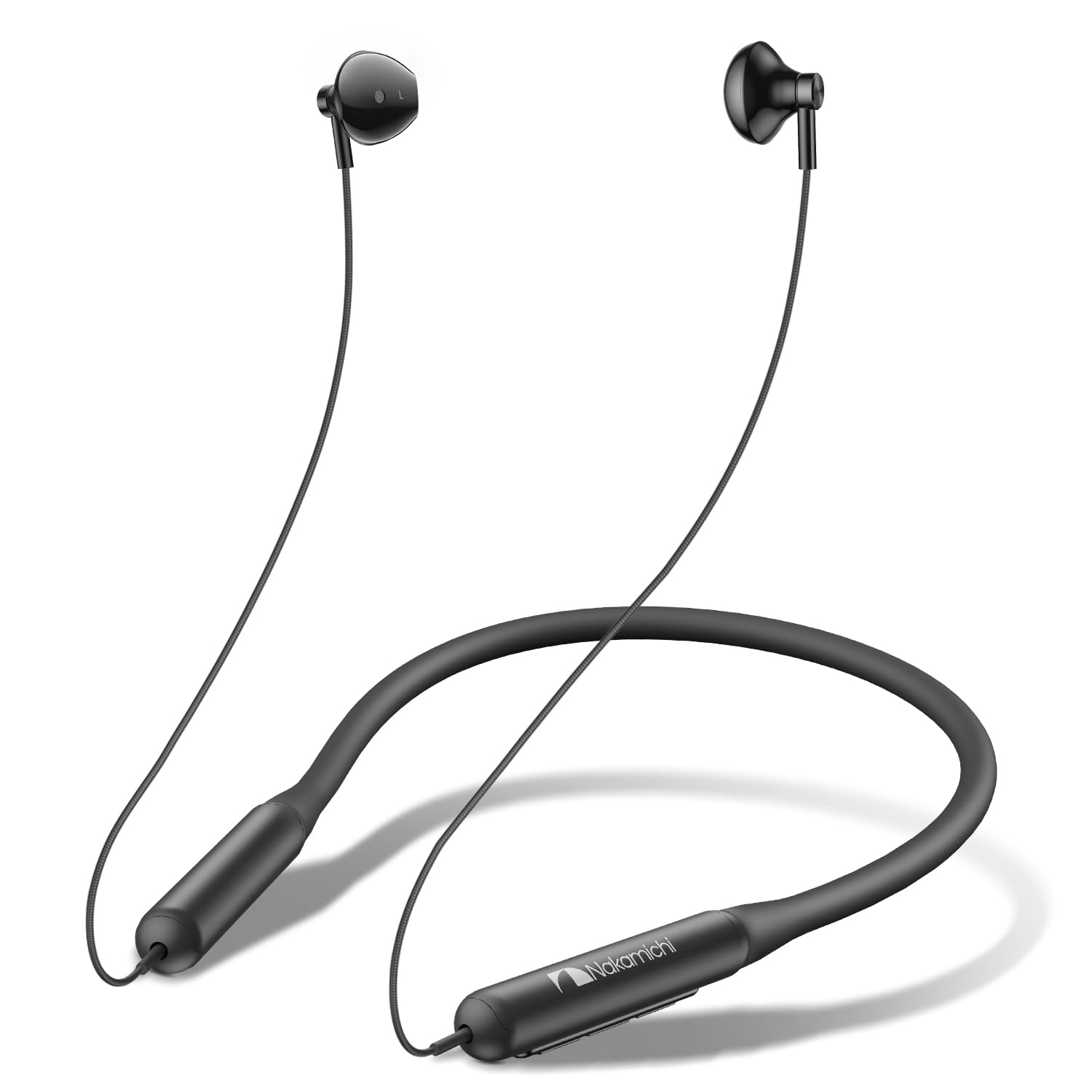 

Nakamichi Нашийний Bluetooth Магнітний Приблизно 10 годин Ідеально підходить для бізнесу та МОЯ МУЗИКА Навушники, 5.4, Вбудований мікрофон, Зарядка,