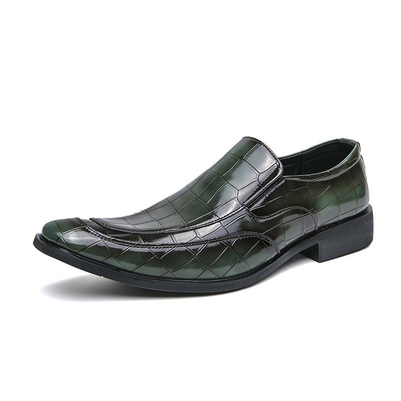 Men s Large Size Pointed Toe Chelsea Leather Slip-On Shoes (Sizes 37-45) 39