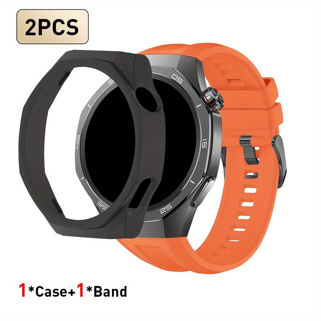 Cinturino per Huawei Watch GT5 Pro 46mm Cinturino 222mm Semi-Wrap Custodia Protettiva con Ritaglio in PC Cinturino di Ricambio per Orologio