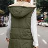 Womens 2025 Fall Reversible Vests Sleeveless Fleece Jacket Zip Up Hoodie Pockets Long Warm Winter Coat