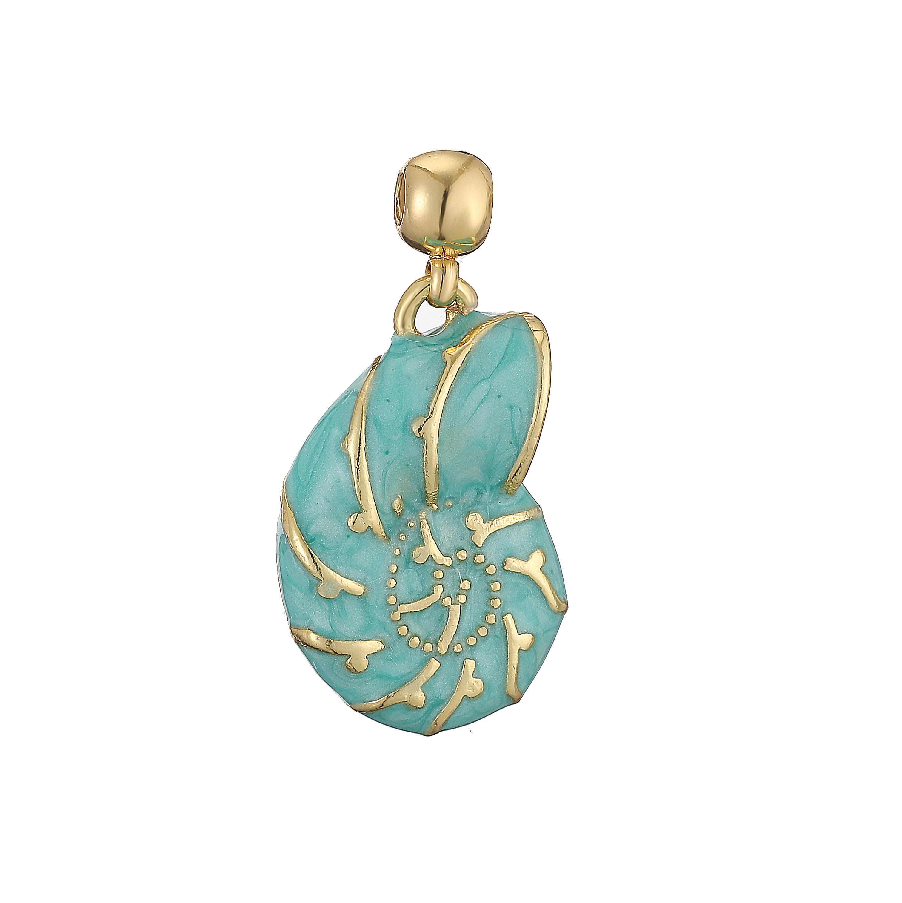 

HECHENG, Ocean Series Alphabet Bead Heart-Shaped Small Pendant Handmade Zircon Vintage Sweet Chain Necklace Accessories 1 Pcs