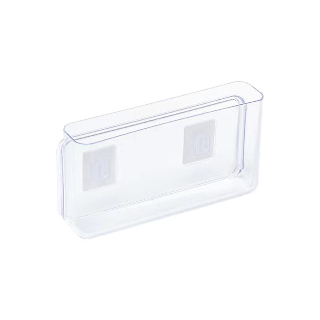Transparent Desktop Storage Box Cosmetics Office Supplies Student Dormitory Pen Holder Bathroom Wall Hanging Shelf Punching Free