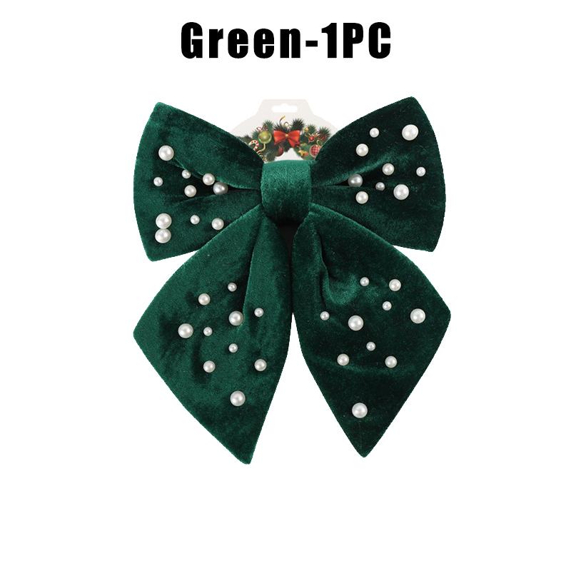 

Christmas Velvet Bows Rustic Wreath Gift Bows Vintage Xmas Bow Holiday Ornaments for Christmas Tree DIY Craft Wrapping Decor 20x25cm
