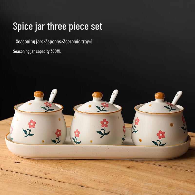 ZISIZ Ceramic Condiment Jar Set
