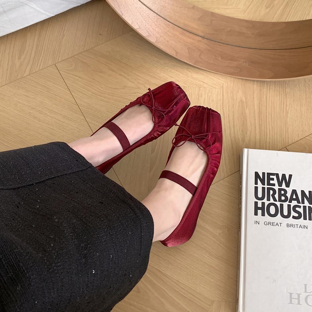 Fashion Bailamos Women Flats Women Ballet Shoes Fashion Shallow Slip On Women Shoes Ladies Soft Wedding Ballerina Shoes Mujer Size40