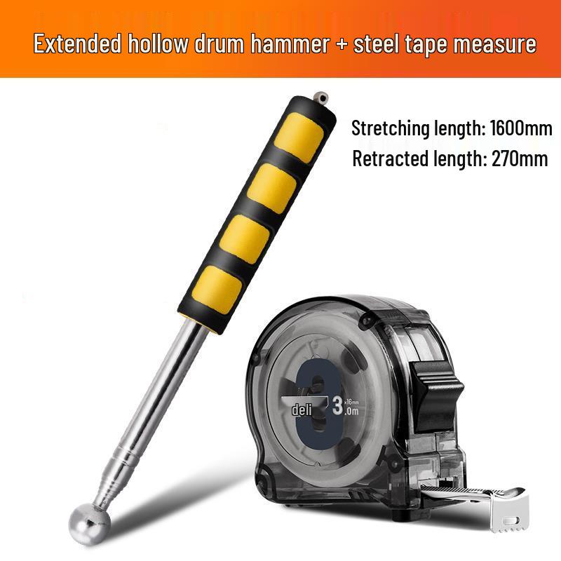Hollow Drum Hammer Inspection Set for Thick Floor Tiles with Telescopic Rod