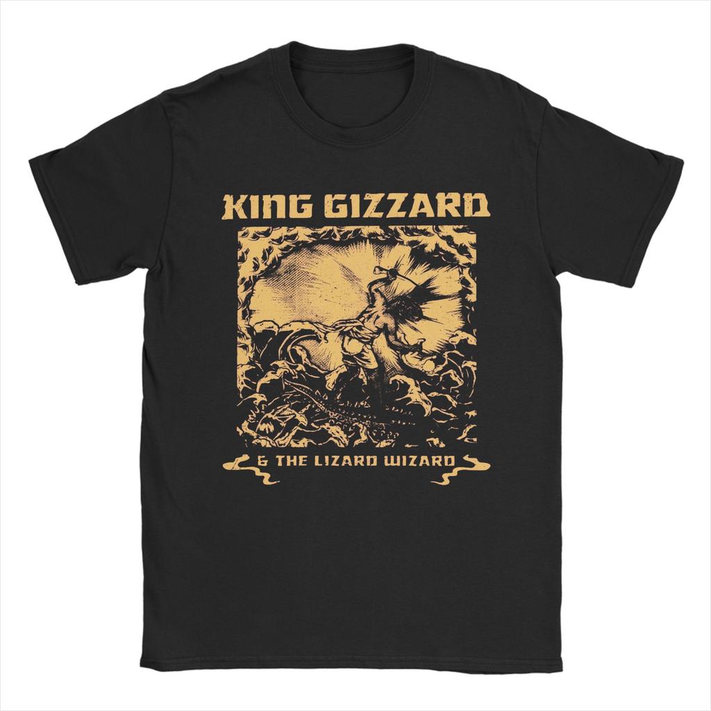 Printed This Is King Gizzard & Lizards Wizard T Shirt For Unisex  Cotton T-shirts Short Sleeve Tops