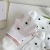 Women's Spring and Summer Thin Curled Round Dot Mesh Breathable Loose Mouth In The Tube Pile Socks