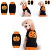 Halloween Small Dog Clothes Pet Sweater Warm Pumpkin Coat For Cute Puppies