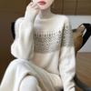 Warm Winter Women Sweater 100 Percent Wool Turtleneck Knit Pullover Thick Jumpers MODERN NEW SAGA Female Tops