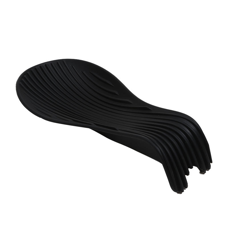 

Anti-slip Silicone Spoon Holder Rest Pad Kitchen Utensils Spatula Heat Resistant Placemat Tray Insulation Mats Kitchen Tools чёрный