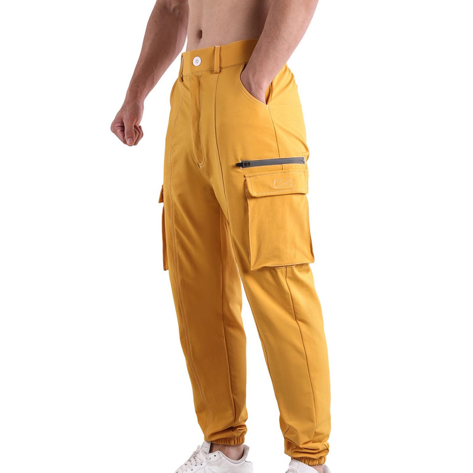 

Мужские спортивные повседневные брюки для бега, легкие походные брюки, уличные брюки XL оранжевый