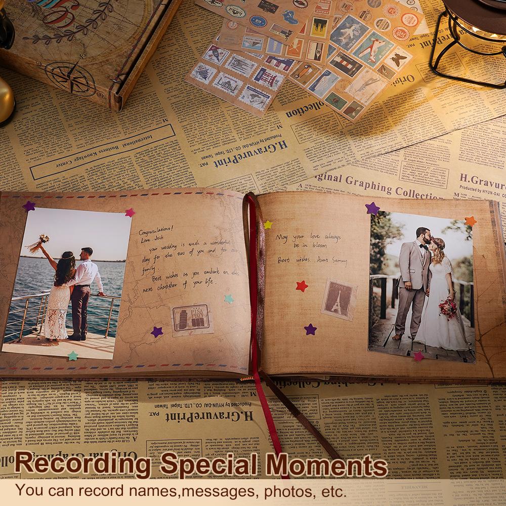 DIY Handmade Photo Album Scrapbook Kit Guest Book Retro Kraft Album Travel Diary Journal Album Anniversary Wedding Memory Book