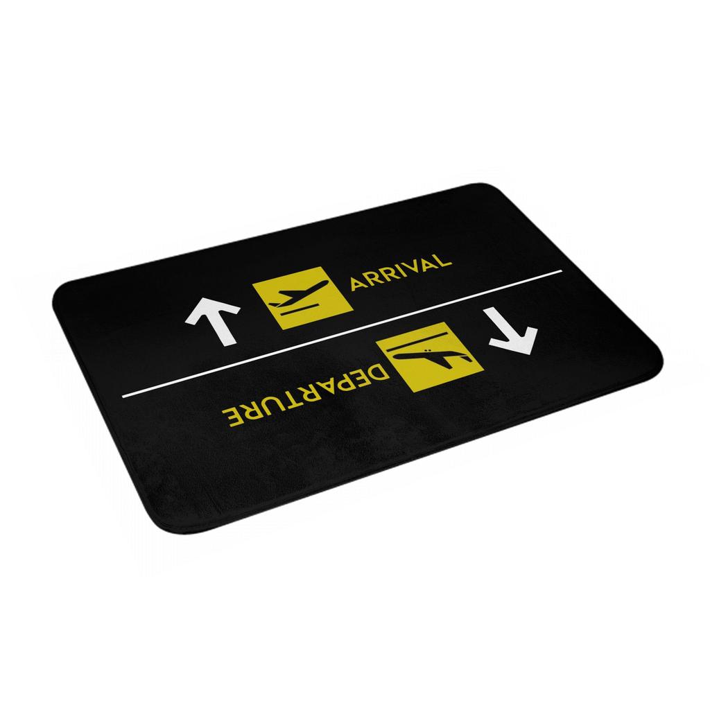 Aviation Departures Arrivals Doormat Anti-Slip Bath Kitchen Mat Bedroom Balcony Floor Door Entrance Carpet Rug