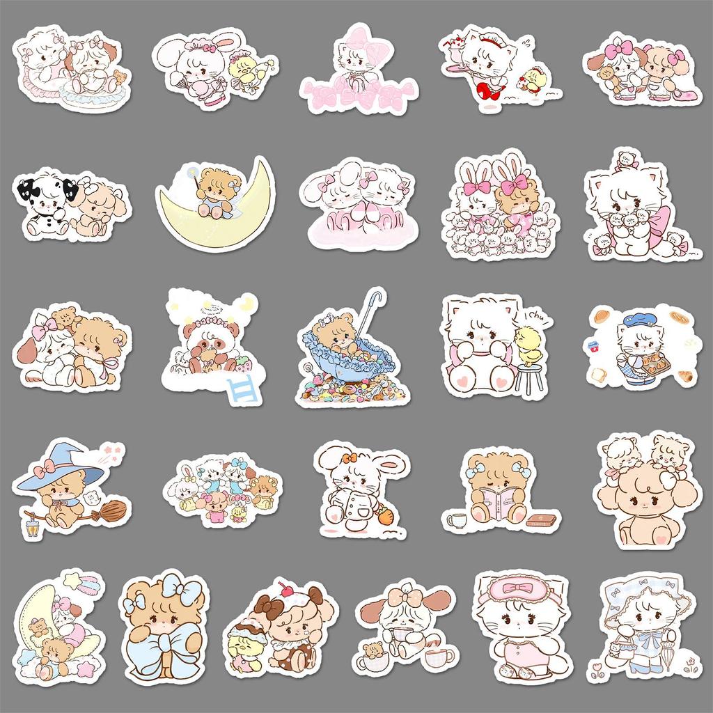 56 Cute Animal Cartoon Mikko Stickers - Waterproof DIY Decoration for Journal & Thermos Cup