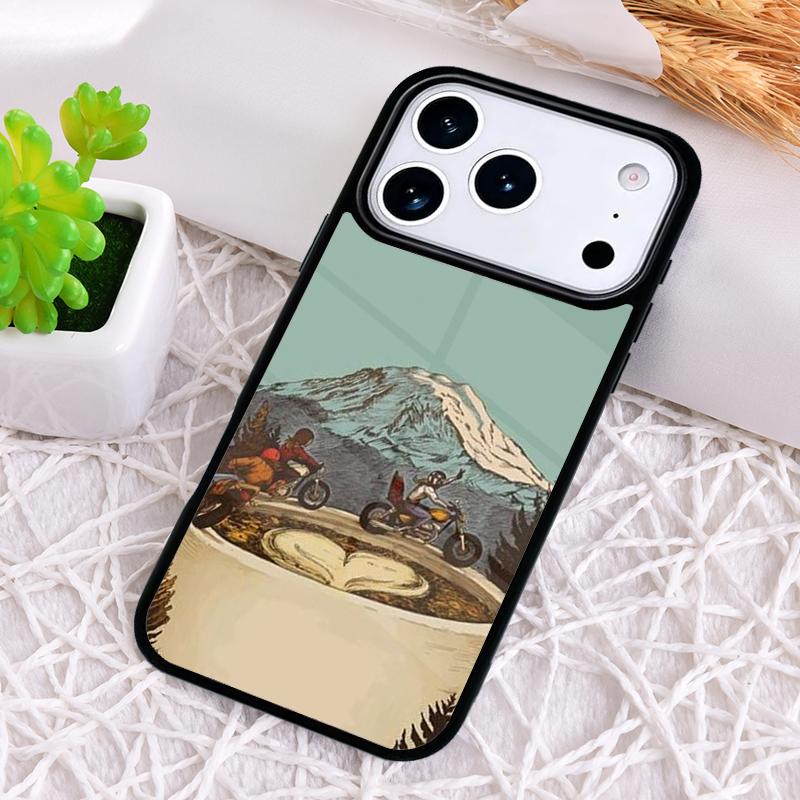 Moto Motorcycle soft Shockproof Phone Case for iPhone 17 Air 16e 15 11 12 14 13 Pro Max Cover Coque