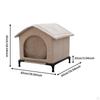 Cat House for Outdoor Cats Winter with Elevated Base Shelter Community