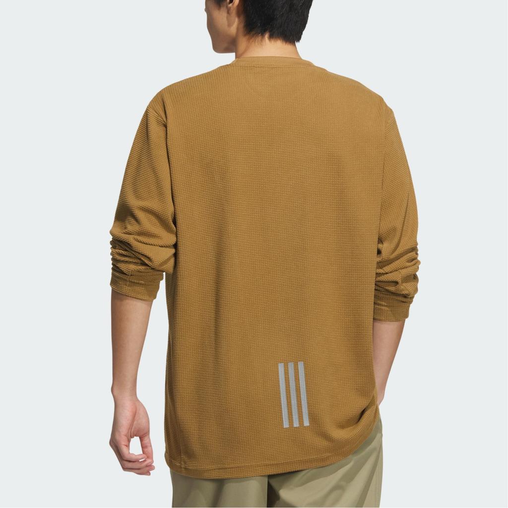 Adidas FW24 M Trans Tee Waffle Sports Casual Long Sleeve T-Shirt Men Tops Desert-Brown JX1786