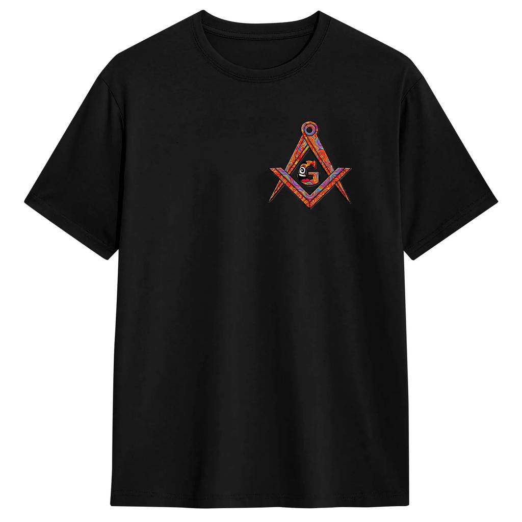 Men's Masonic Freemason Mason Symbol Digital T Shirt Cotton Clothes Funny Short Sleeve O Neck Tee Shirt Original T-Shirts
