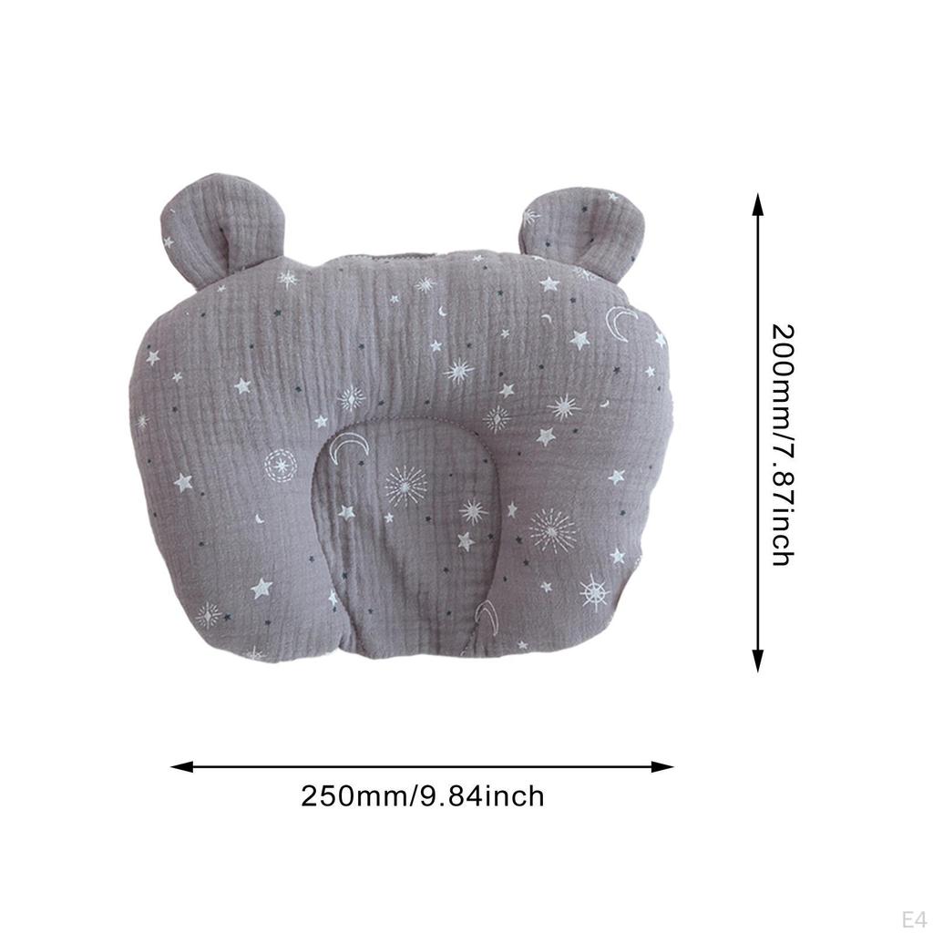 Newborn Pillow Portable Head Shaping Cartoon Comfortable Neck Support Bear