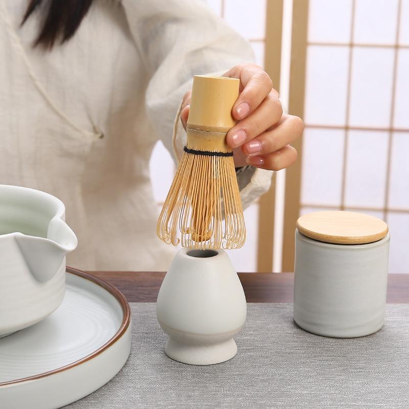 Japanischer Keramik Chasen Halter Matcha Schale Matcha Pinsel Tee Werkzeuge Halter Matcha Grüner Tee Zubehör Teegeschirr CJTZ001