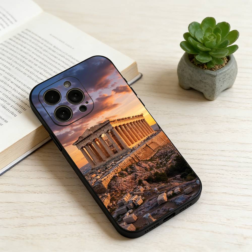 Acropolis of Athens Phone Case Silicone Soft For IPhone 17 16 15 14 13 12 11 X XR Plus Pro Max Plus