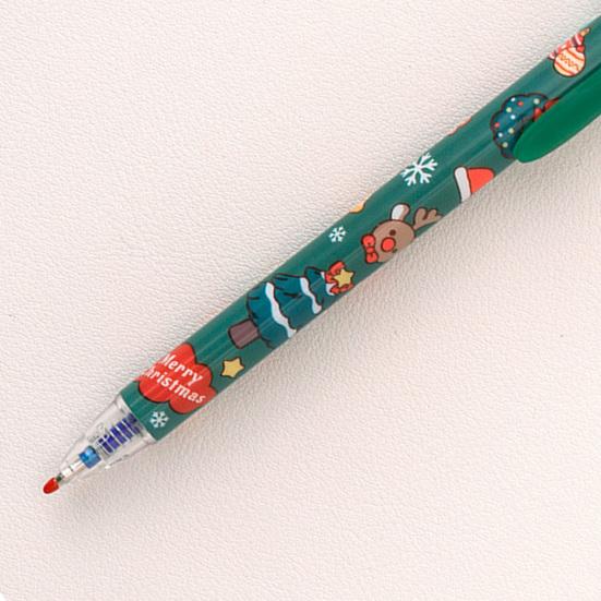 Yousheng Christmas Erasable Gel Pen 0.5mm Retractable Ink Pens with Eraser Tips Festive School Office Supplies