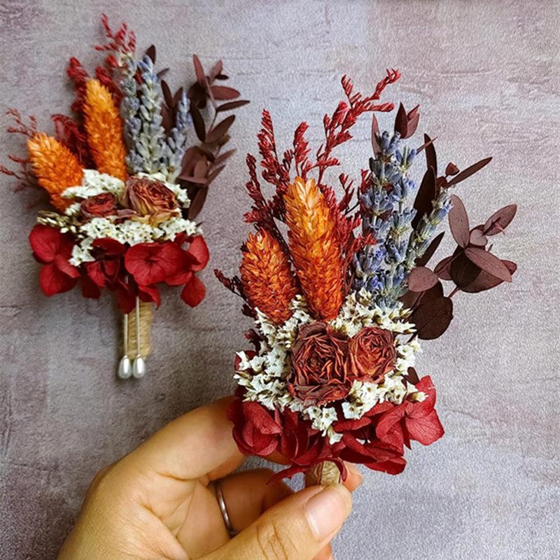 Eternal Flower Dried Flower Mini Small Bouquet Souvenir Aromatherapy Bottle Corsage Holiday Gift Box Decorative Gift