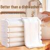 Thickened Coral Fleece Dishcloth - Oil-Free Stain Removal for Kitchen & Home Cleaning