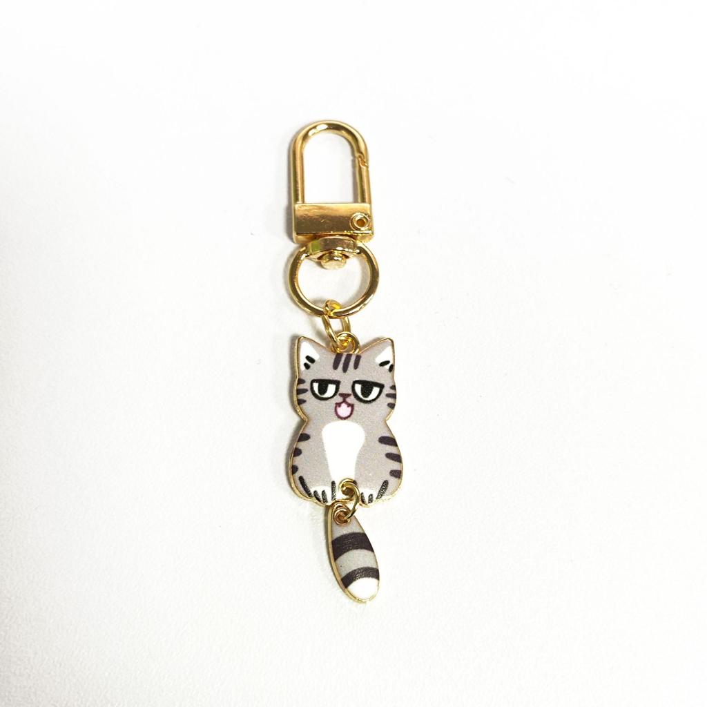 Cat Pendant Selling Cute Fun Cartoon Keyring Kitty Bicycle Car Motorcycle Keychain Metal Accessories Fashion Man Woman Gift