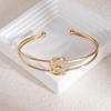 European & American High-End Gold Wire Multi-Layer Bracelet Necklace.