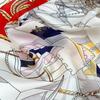 Summer new fashion trend scarf female navy style professional square scarf simulation silk 91 shawl European and American sunscreen silk scarf