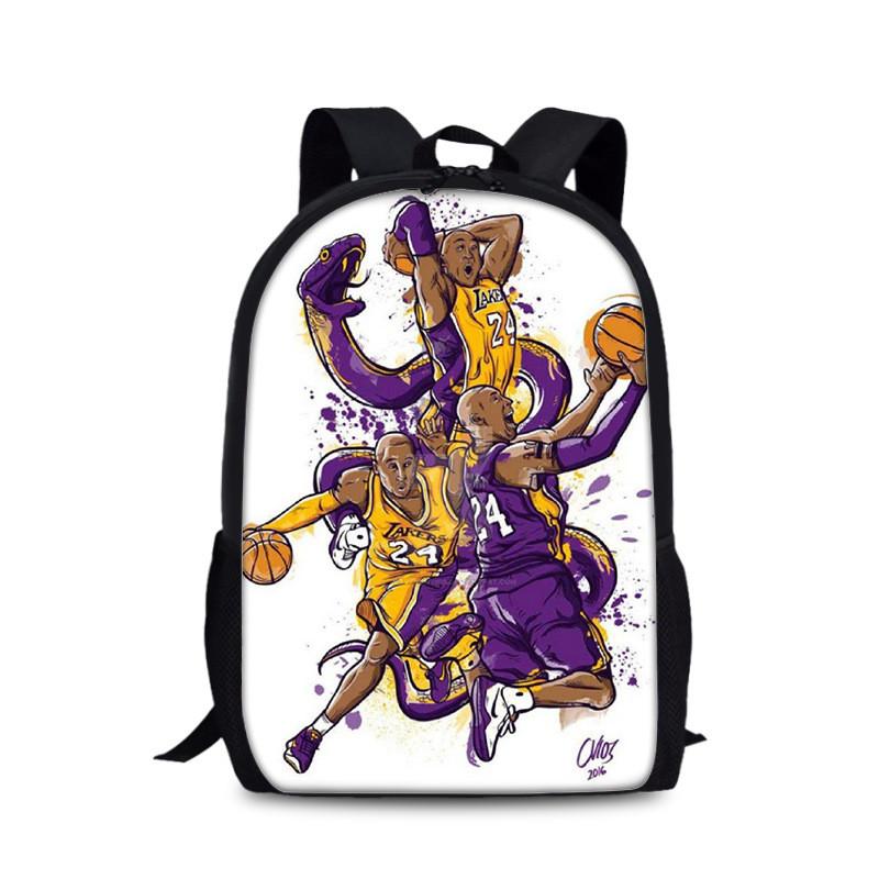 Sac à dos d'université Kobe Bryant en matériau nylon pour un usage quotidien et les activités sportives