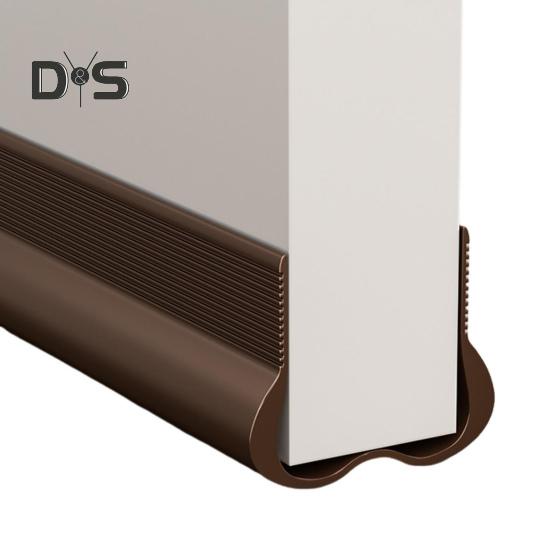 PVC Door Sweep Adhesive Cuttable Under-Door Weather Stripping Exterior Interior Door Seal Noise Dust Stopper Door Bottom Gap Filler Sealing Strip