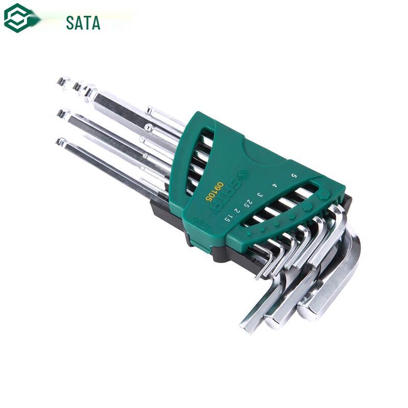 SATA 9-Piece Extended Ball-End Hex Key Set