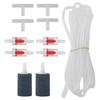 Aquarium Air Pump Accessories Air Pump Fittings Kit with Check Valves Air Stones Water Pipe