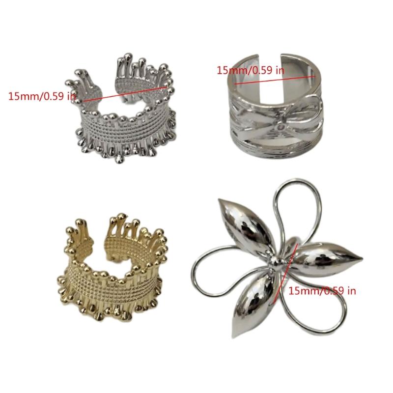 Elegant Metal Weave Rings Comfortable Metal Mesh Rings Stylish Rings Jewelry Charm for Everyday Elegances