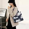Women's Large Capacity Letter Print Handbag Nylon Shoulder Bag Student Tote Bag