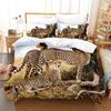 New Animal Leopard Bedding Sets Quilt Bed Cover Comforter Duvet Cover Pillow Case 2-3 Pieces Sets Kids Adult Bedroom Decoration
