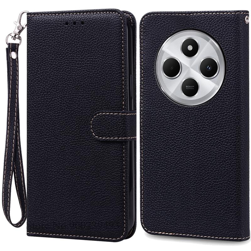 For Poco C75 Case Luxury Leather Flip Wallet Case For Poco C75 Case Xiaomi Poco C75 C 75 Case Silicone Book Cover Coque Fundas