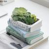 Book Shaped Succulent Pot Ceramic Flower Pot Ornament Desktop Plant Pots Decorative Flowerpot Gardening Supplies Gardening Pots