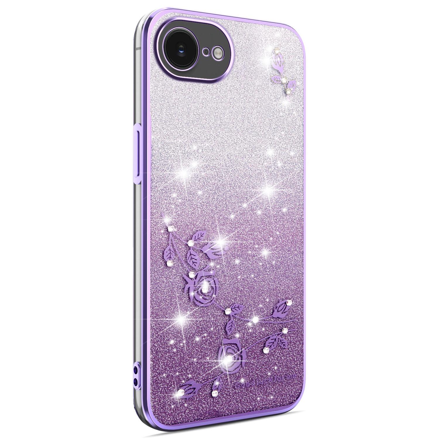 

KADEM Чехол для iPhone 16e Цветок ТПУ Гибкий Градиентный Чехол для Телефона Purple