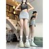 New Side Split Hip Skirt Women's Anti-light Culottes Summer High Waist Thin a Word Short Skirt Tide