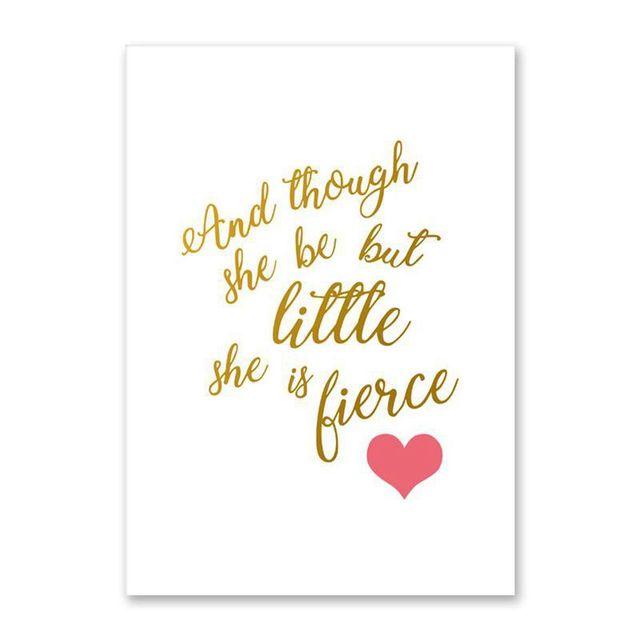Valentine's Day Love White Gold Letter Decorative Painting Poster Bedroom Living Room Canvas Painting Cuadros Decoracion Salon